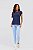 Blusa Baby Tee Microfibra Azul Marinho MC Fitness - Imagem 3