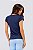 Blusa Baby Tee Microfibra Azul Marinho MC Fitness - Imagem 4