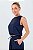 Regata Cropped com Regulagem Ice Touch Marinho MC Fitness - Imagem 1