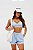 Shorts Runner Listrado com Bolso Malha Urban Azul Frozen MC Fitness - Imagem 1