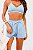 Shorts Runner Listrado com Bolso Malha Urban Azul Frozen MC Fitness - Imagem 2