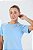 Blusa com Recortes Microfibra e Furadinho Dry Azul Frozen MC Fitness - Imagem 2