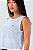 Regata Cropped Furadinho Dry Branco MC Fitness - Imagem 2