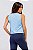 Regata Cropped Furadinho Dry Azul Frozen MC Fitness - Imagem 4
