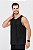 Regata Masculina com Recorte Microfibra e Furadinho Dry Preto MC Fitness - Imagem 1