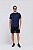 Bermuda Masculina com Forro Dry Fit Preto e Azul Marinho MC Fitness - Imagem 1