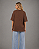 Camisa Oversized Feminina- Marrom - Imagem 3