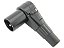 Conector xlr macho 90 graus preto 2642 - Imagem 1
