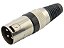 Conector xlr macho anel preto 2641 - Imagem 1