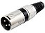 Conector xlr macho anel preto 2641 - Imagem 1
