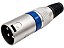 Conector xlr macho anel azul 2640 - Imagem 1