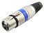 Conector xlr femea anel azul 2632 - Imagem 1