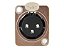 Conector xlr femea painel prata 2624 - Imagem 1
