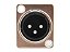 Conector xlr macho painel prata 2623 - Imagem 1