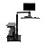 Mesa Flutuante Elétrica Ingrem Floating Desk Preto Versão com Prateleira na Esquerda 220V Ajuste De Altura Braço Articulado para Monitor Integrado VESA 100x100mm e 75x75mm Painel Organizador Perfurado - Imagem 1