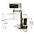 Mesa Flutuante Elétrica Ingrem Floating Desk Branco Versão com Prateleira na Esquerda 220V Ajuste De Altura Braço Articulado para Monitor Integrado VESA 100x100mm e 75x75mm Painel Organizador Perfurado - Imagem 13