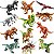 Brinquedo Dinossauros Lego Compatíveis (C/ 12) - Jurassic World - Imagem 1