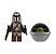 Boneco Mandaloriano e Baby Yoda Berço Star Wars Lego Compatível (Armadura Beskar e Jetpack) - Imagem 1