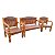 Conjunto Namoradeira 2 Lugares Encosto Colorido Rustico - Imagem 1
