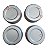 Kit 4 Calotas Central Roda Dragon L200 Quadrada Com Detalhes - Imagem 3