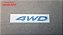 Emblema 4WD ASX Outlander airtrek Prata - Original - Imagem 1