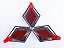 Emblema Mitsubishi 3 diamantes parachoque dianteiro L200 Triton/Pajero Dakar - Imagem 3