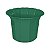 Vaso Plástico Cachepô Tulipa Canelada Colibri 13cm Verde Escuro - Imagem 1