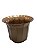 Vaso Plástico Cachepô Tulipa Canelada Colibri 13cm Ouro - Imagem 1