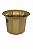 Vaso Plástico Cachepô Tulipa Canelada Colibri 13cm Ouro Velho - Imagem 1