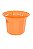 Vaso Plástico Cachepô Tulipa Canelada Colibri 13cm Laranja - Imagem 1