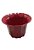 Vaso Plástico Cachepô Tulipa Canelada Colibri 13cm Vermelho - Imagem 1