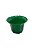 Vaso Plástico Cachepô Tulipa Canelada Colibri 13cm Verde Bandeira - Imagem 1