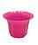 Vaso Plástico Cachepô Tulipa Canelada Colibri 13cm Pink - Imagem 1