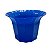 Vaso Plástico Cachepô Tulipa Canelada Colibri 13cm Azul - Imagem 1