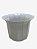 Vaso Plástico Cachepô Tulipa Canelada Colibri 18cm Mármore - Imagem 1