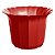 Vaso Plástico Cachepô Tulipa Canelada Colibri 18cm Vermelho - Imagem 1