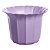 Vaso Plástico Cachepô Tulipa Canelada Colibri 18cm Lilás - Imagem 1
