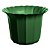 Vaso Plástico Cachepô Tulipa Canelada Colibri 18cm Verde Bandeira - Imagem 1