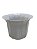 Vaso Plástico Cachepô Tulipa Canelada Colibri 23cm Mármore - Imagem 1