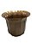 Vaso Plástico Cachepô Tulipa Canelada Colibri 23cm Ouro Velho - Imagem 1
