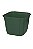 Cachepô Floreira Plástico Colibri 2,25 Litros 17 cm Verde Escuro - Imagem 1