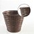 Cachepô Cesta Vime Plástico Colibri 3,98 Litros 23 cm Tabaco - Imagem 1