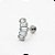 Labret Cluster de Titânio para Piercing - Imagem 1