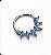 Argola Titânio Daith com Pedras Azul Clara 10mm - Imagem 1