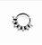 Argola Black Daith Septo 10mm Cristal - Imagem 1