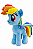 MY LITTLE PONY PELÚCIA 25 CM RAINBOW DASH MINISO - Imagem 2