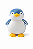 PELUCIA ANTIALERGICA  DE PINGUIM 23 CM AZUL MINISO - Imagem 1