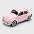 BRINQUEDO CARRINHO DE METAL FUSCA ROSA MINISO TOYS - Imagem 1