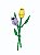 BRINQUEDO BLOCOS DE MONTAR FLORES TULIPAS MINISO TOYS - Imagem 1
