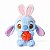 Stitch Pelúcia Com Flor E Orelhas De Coelho Disney Miniso - Imagem 1